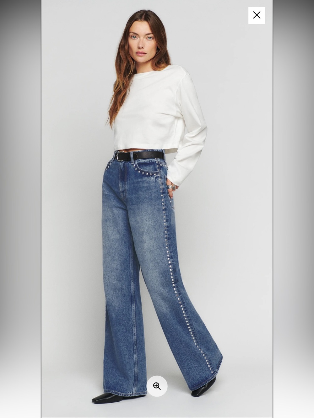 Reformation Cary Studded Jeans